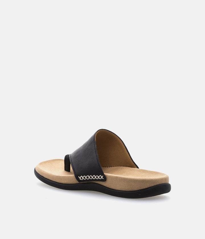 Gabor Black Leather Mule Sandals