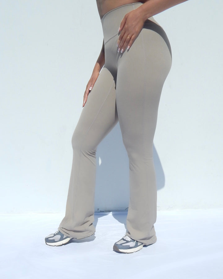 Tan Flare Leggings