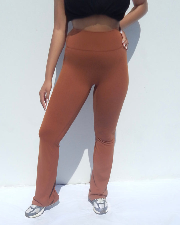 Brown Flare Leggings