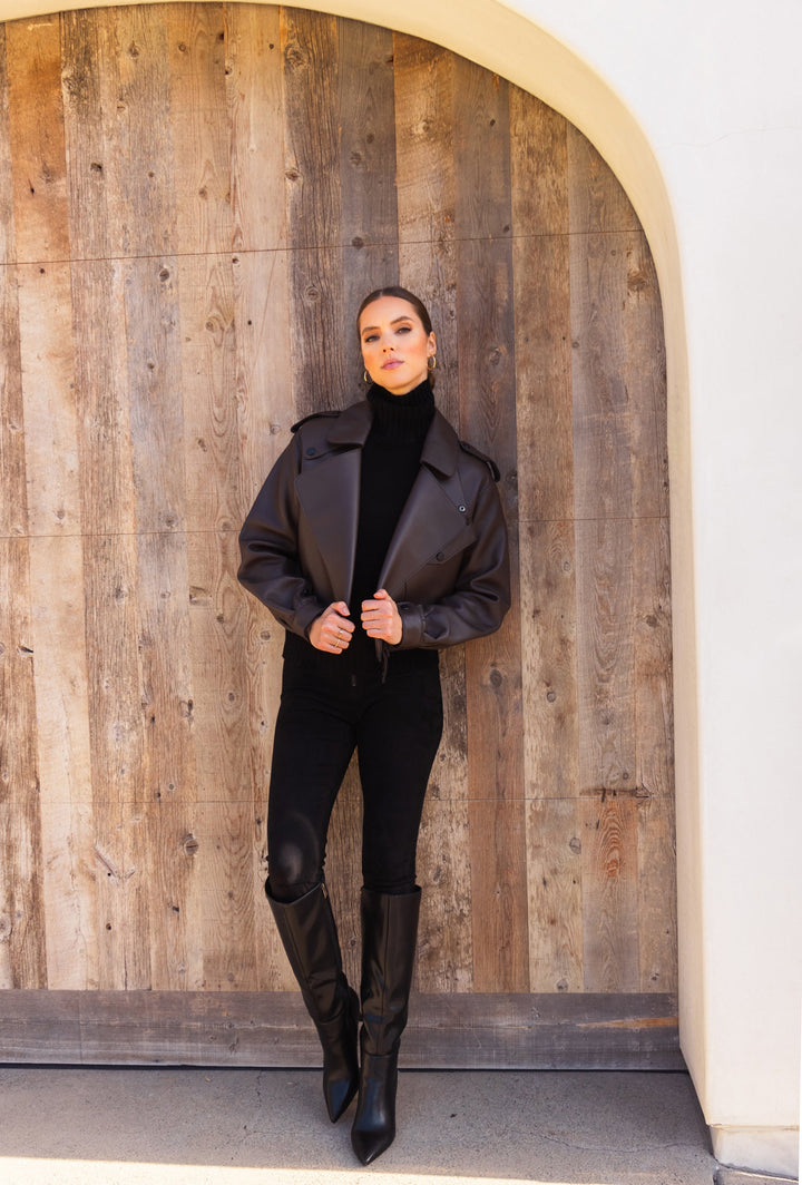 First Love Leather Jacket - Brown