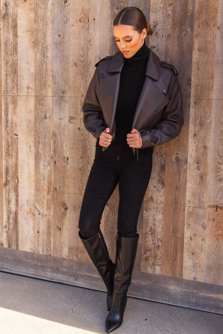 First Love Leather Jacket - Brown