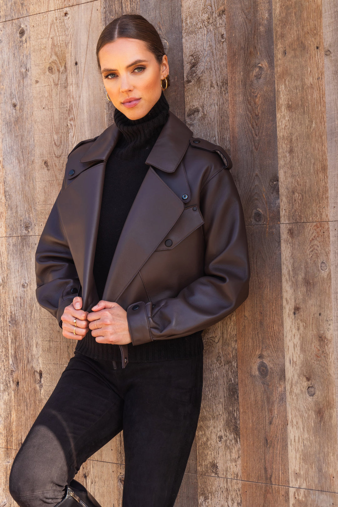 First Love Leather Jacket - Brown