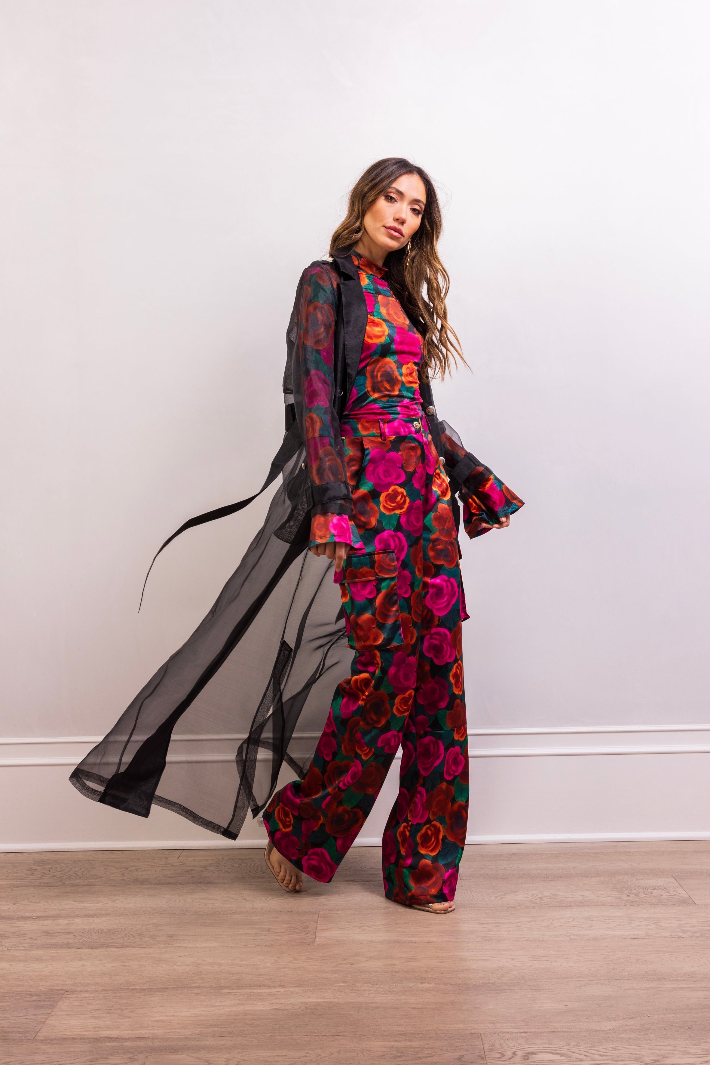 Who's Watching Sheer Overcoat - Black – Tall Size