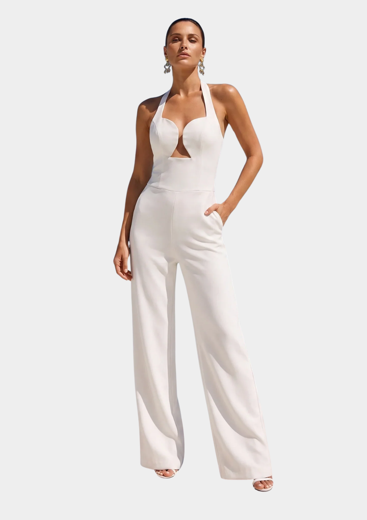 Against the Night Jumpsuit - White