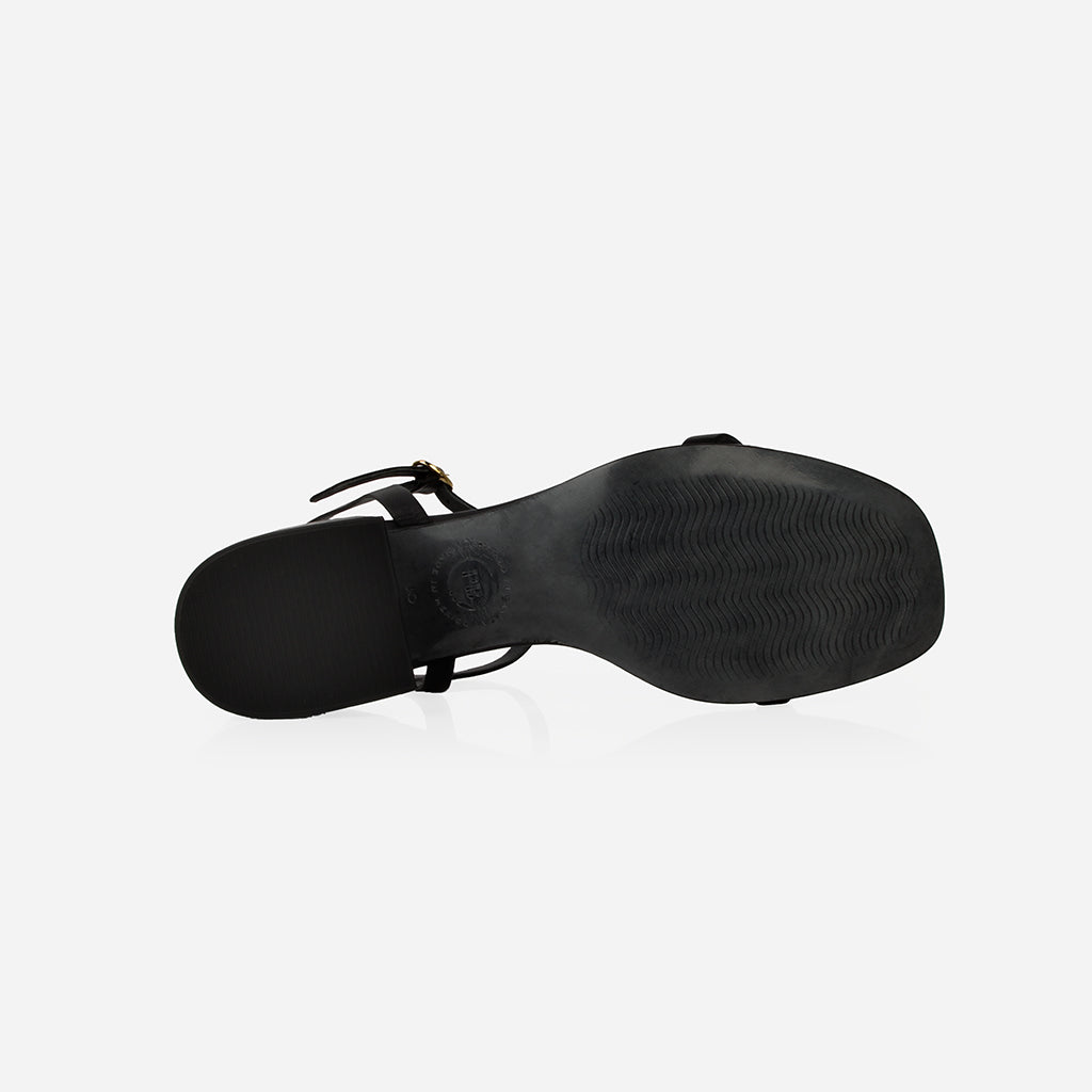 The Lindsay Heeled Sandal - Black