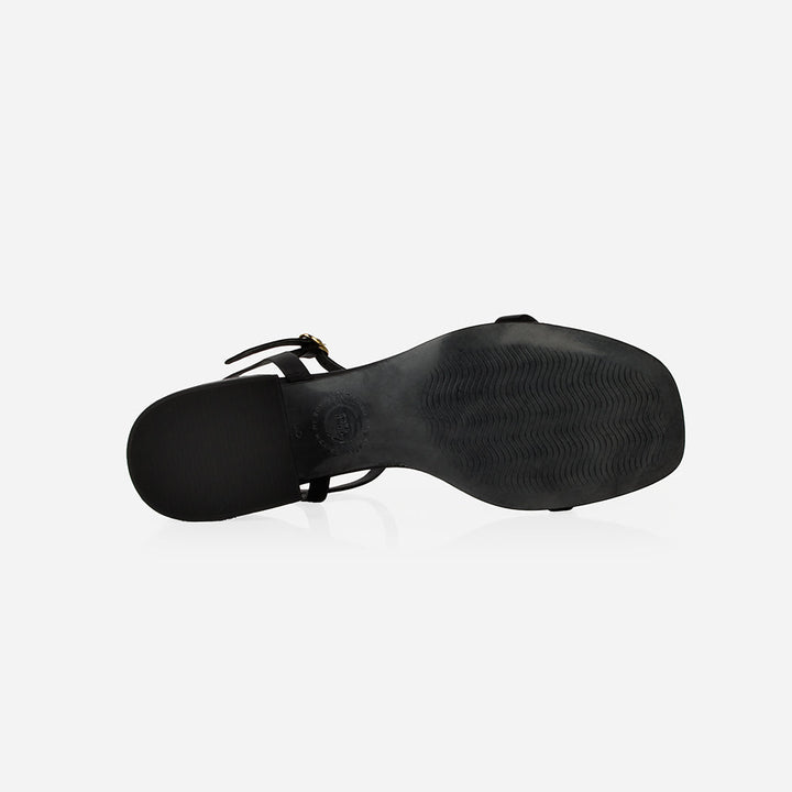 The Lindsay Heeled Sandal - Black