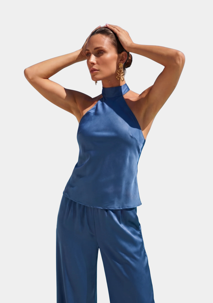 Somedays Halter Top - Navy Blue