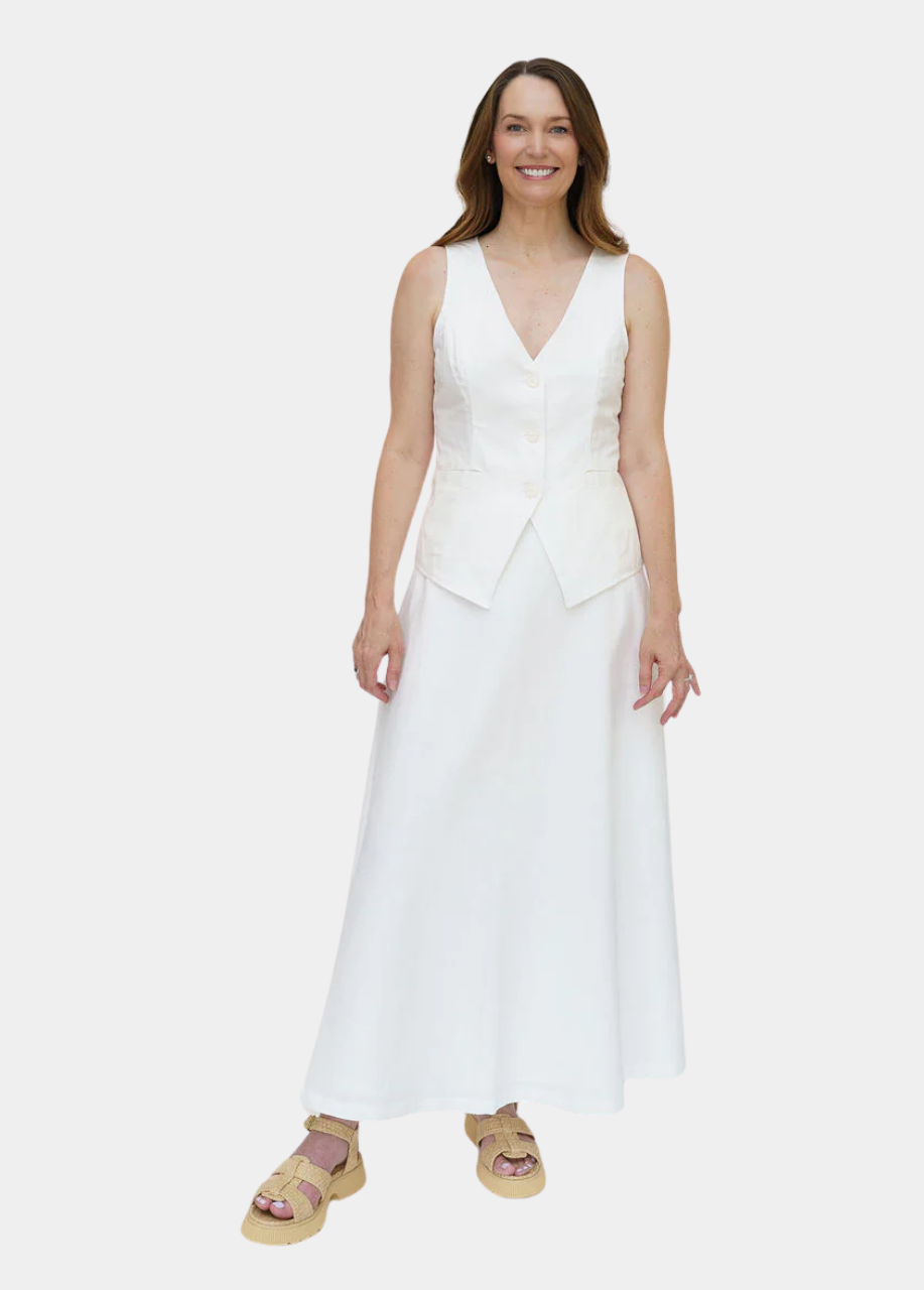 Sleeveless Tailored Vest for Tall Women