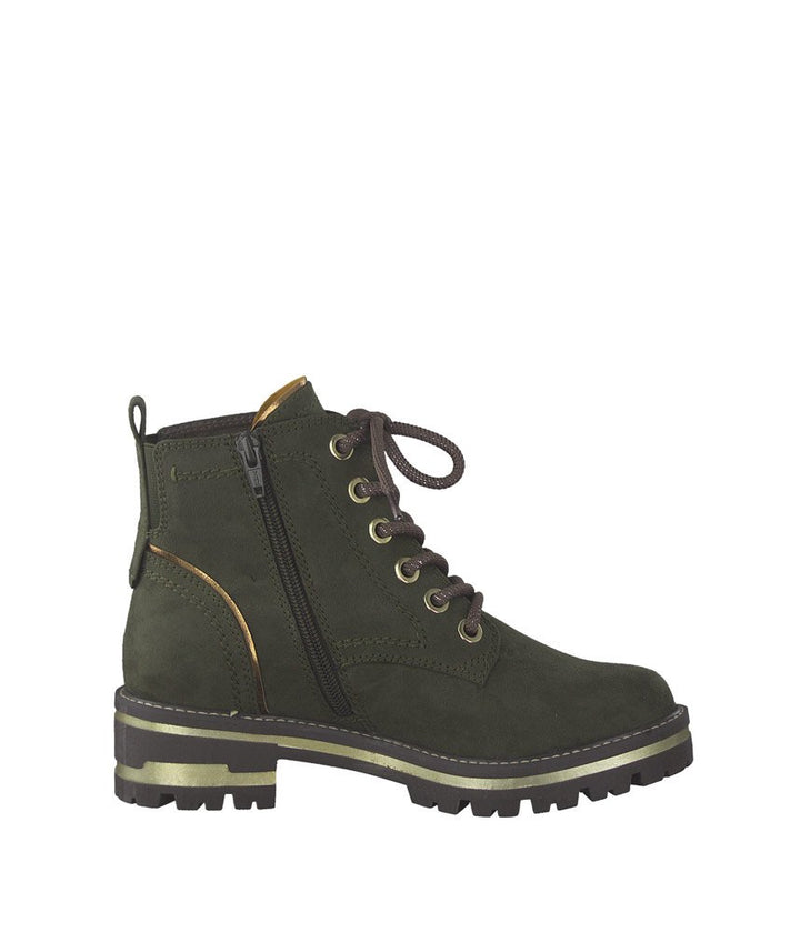 Jana Stylish Chunky Wide Fit Ankle Boots - Khaki