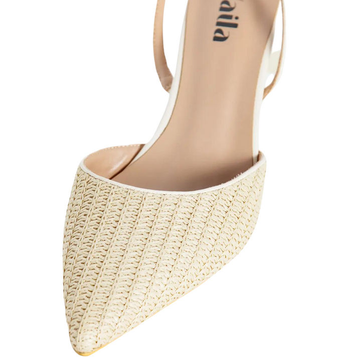 Lynn Slingback Pumps - Beige