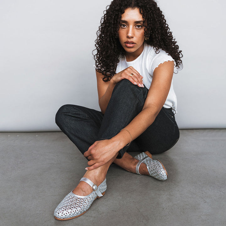 The Modern-Day Mary Jane - Perforated Silver