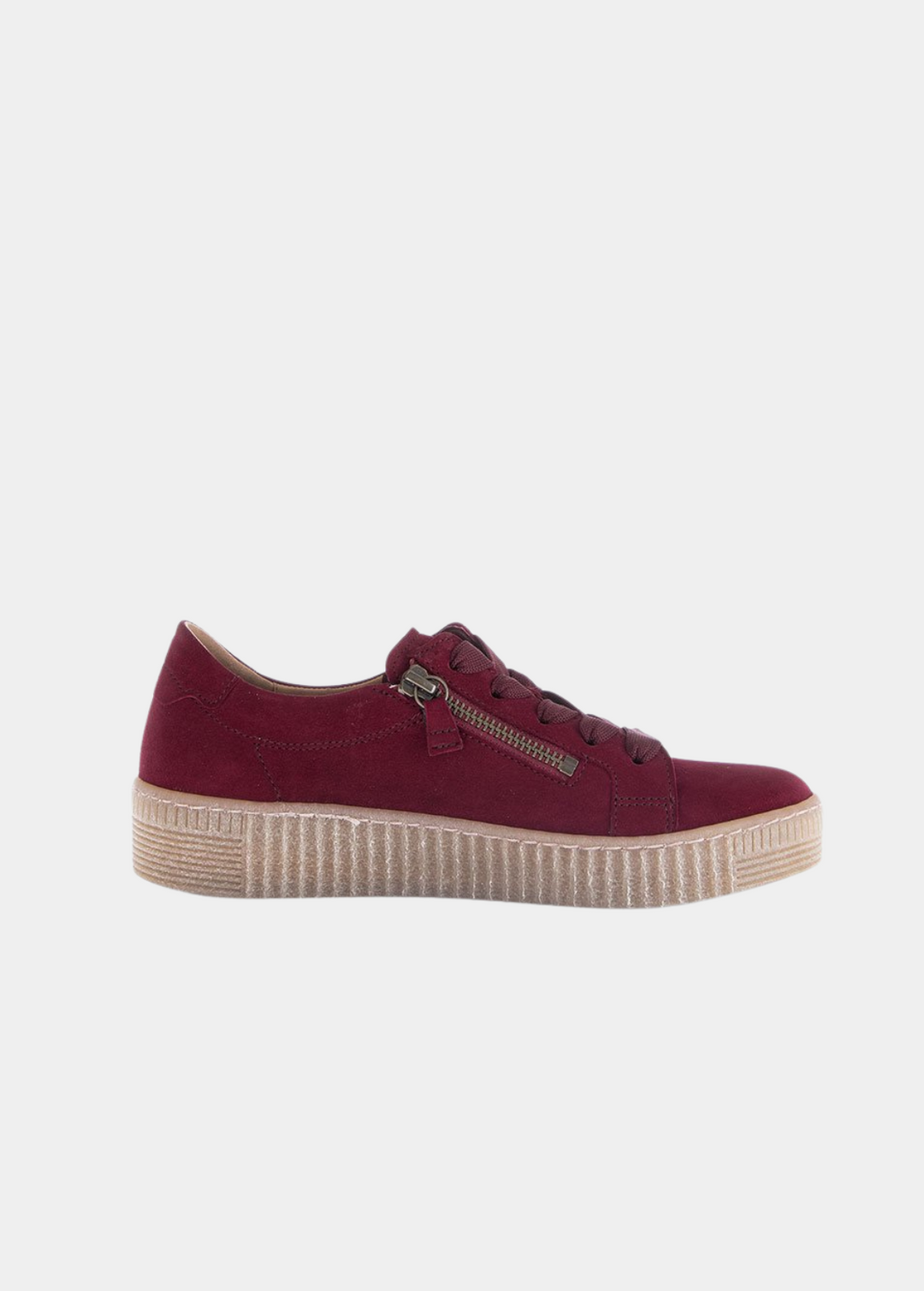 Gabor Chunky Suede Trainers - Burgundy