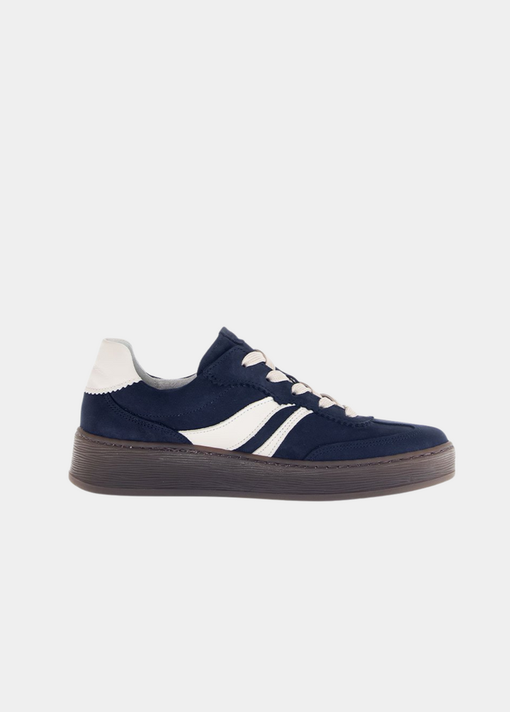 Gabor Retro-Inspired Suede Trainers - Navy