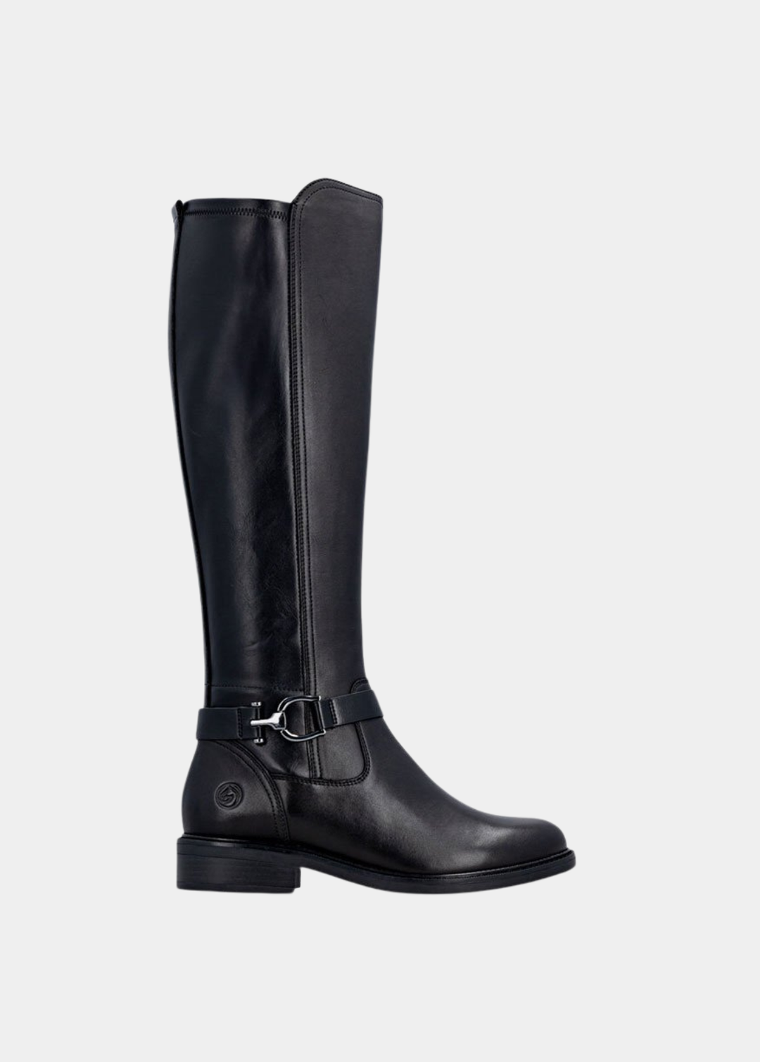 Remonte Classic Leather Riding Boot - Black