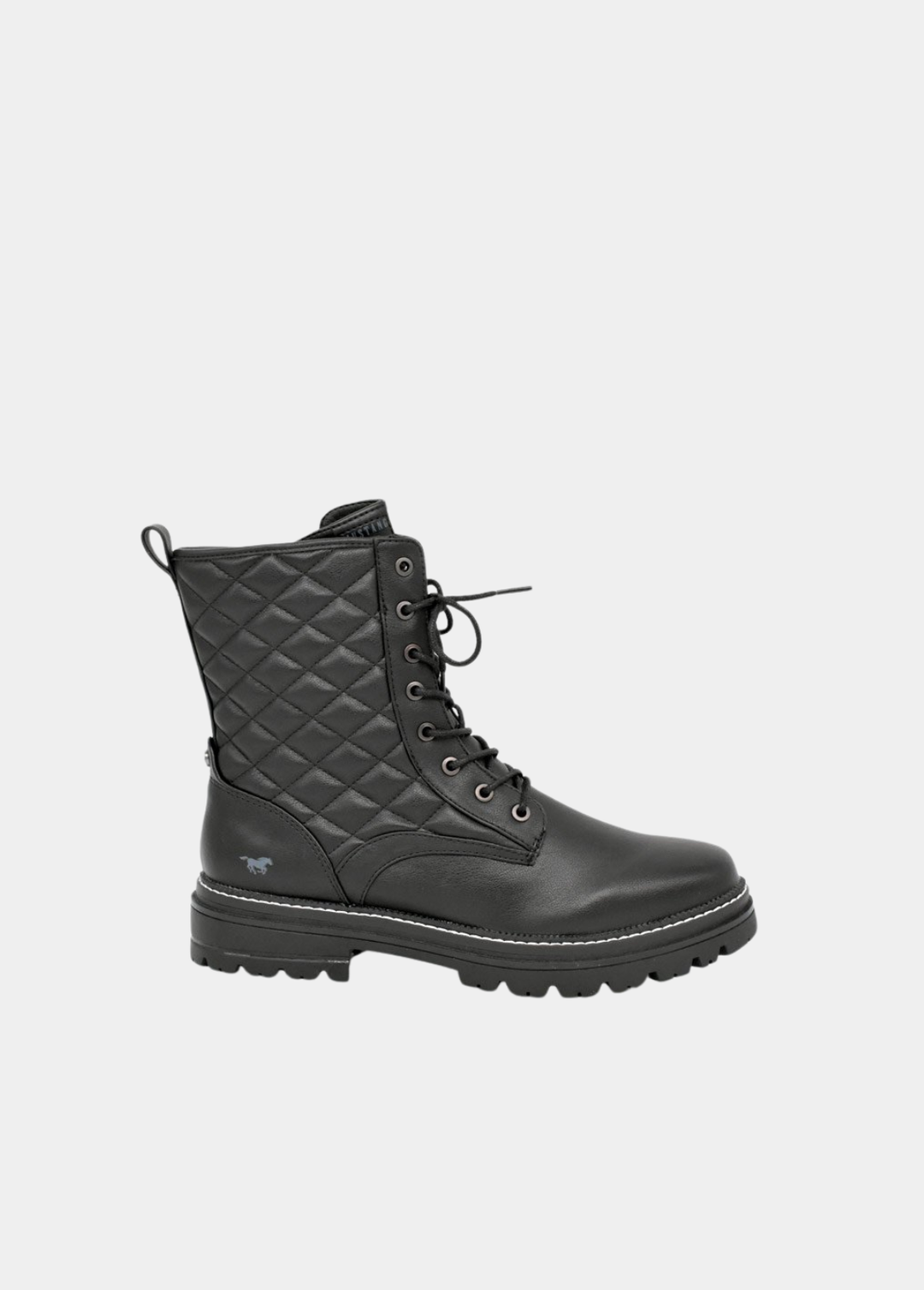Mustang Stylish  Quilted Ankle Boots - Black