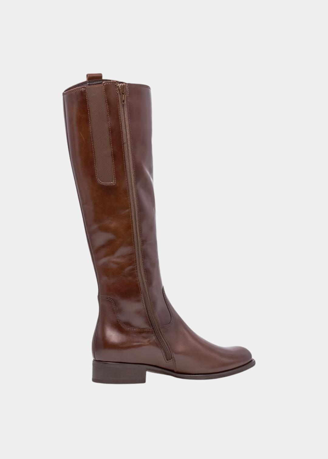 Gabor Stylish Long Medium Fit Leather Boots - Brown