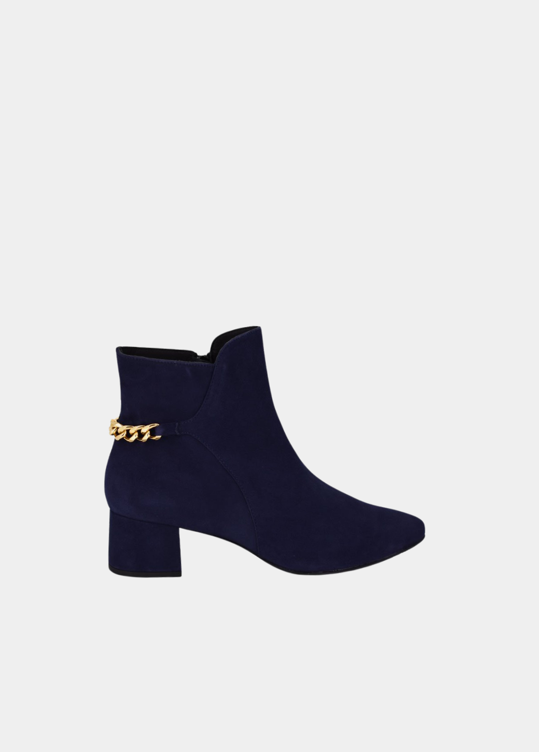 Cinderella Shoes Chic Suede Ankle Boots - Navy