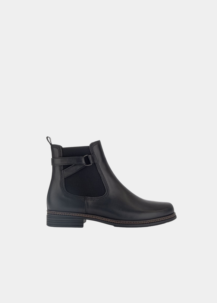 Gabor Premium Leather Ankle Boots - Black