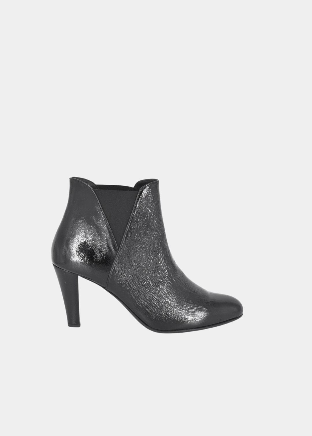 Cinderella Shoes Dressy Leather Ankle Boots - Black