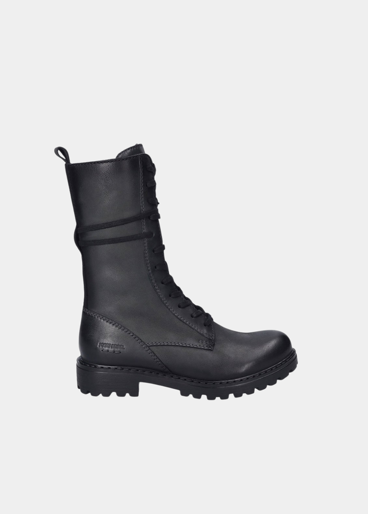 Josef Seibel Classic Lace-Up Combat Boot - Asphalt