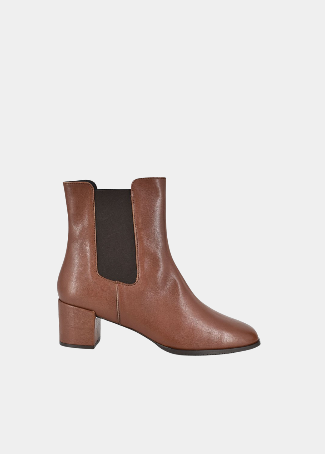 Cinderella Shoes Classic Leather Block Heel Chelsea Boots