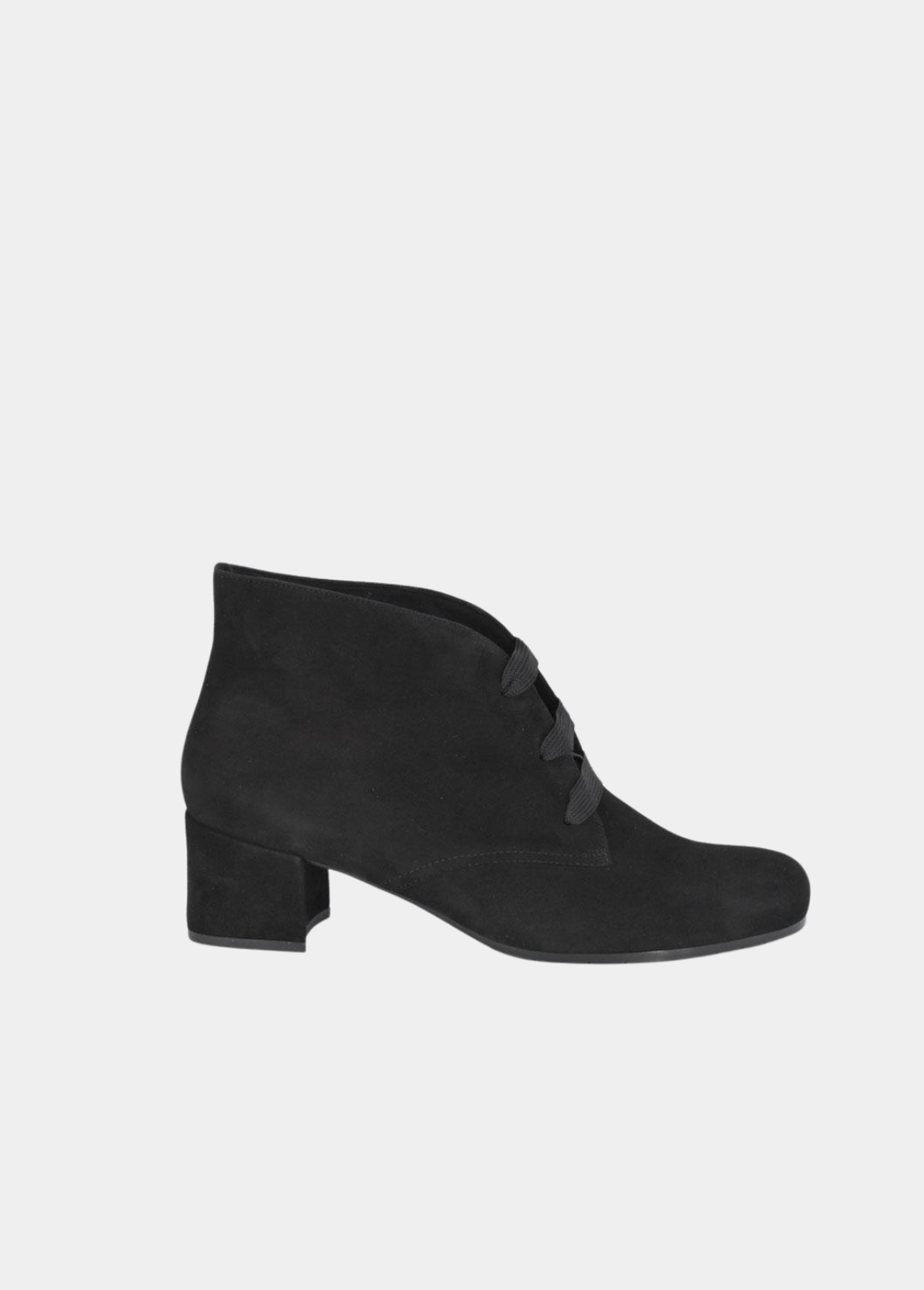 Semler Chic Suede Curvy Ankle Boots -  Black