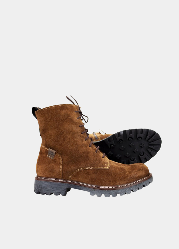 Josef Seibel Rich Combat Style Boots - Cognac