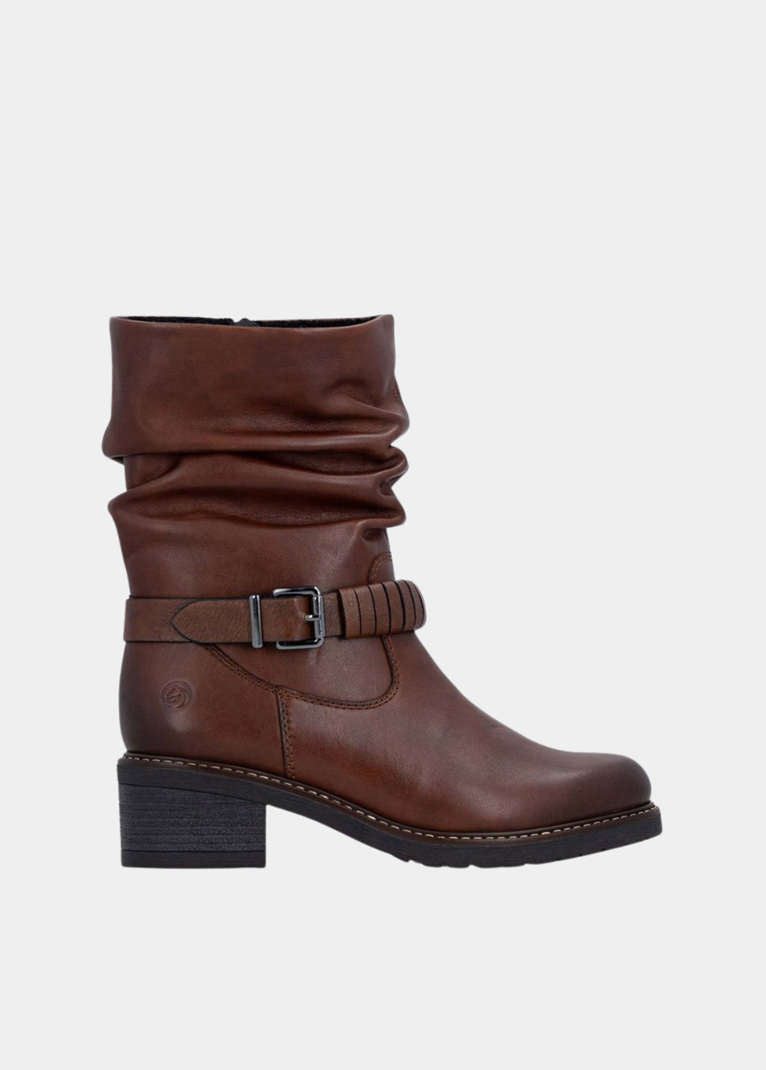 Remonte Brown Slouchy Biker Boots - Brown