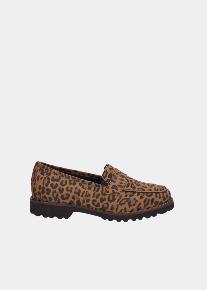 Sioux Luxurious Caramel Leopard Loafers