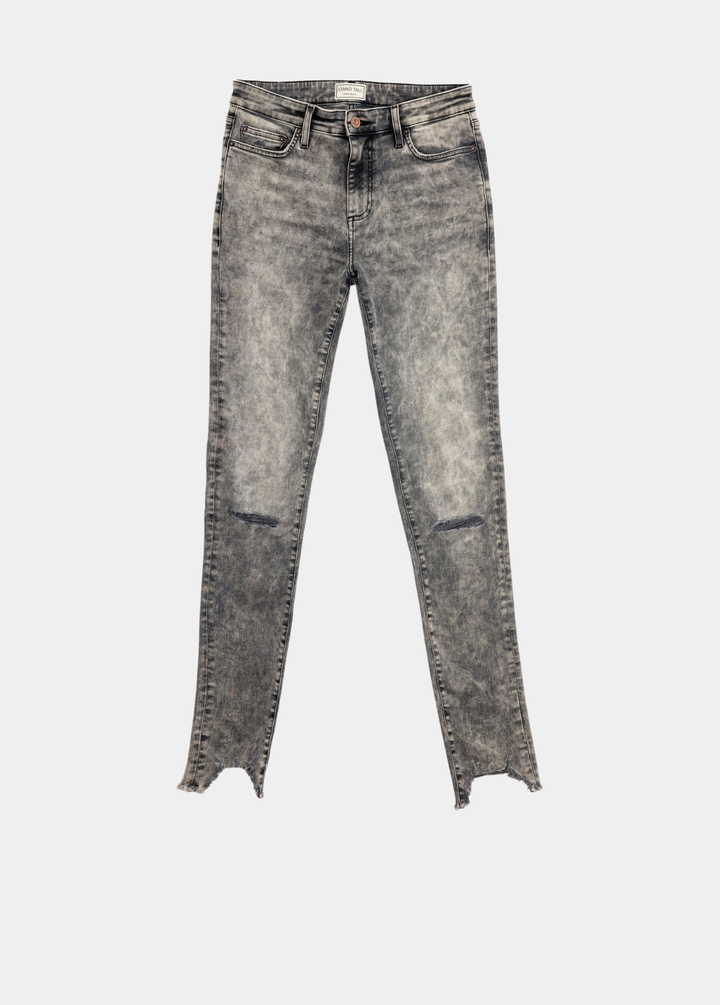 Signature Skinny - Grey Acid Wash