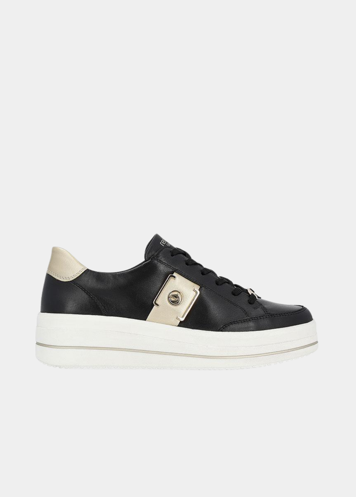 Reliable & Stunning Remonte Trainers - Black/ Gold