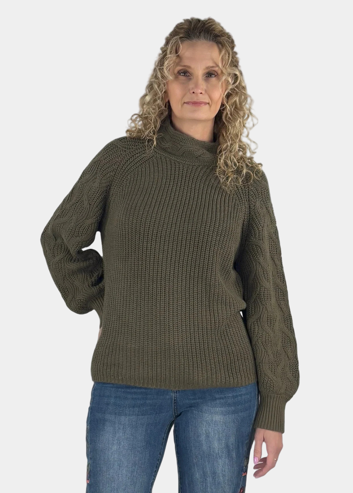 Pure Cotton Tall Cable Sweater
