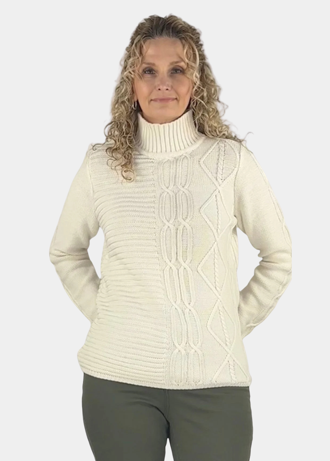 Pure Cotton Mock Neck Sweater