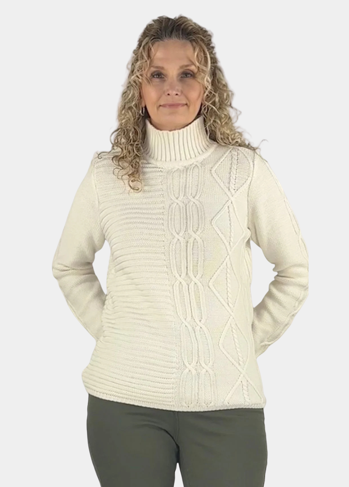 Pure Cotton Mock Neck Sweater