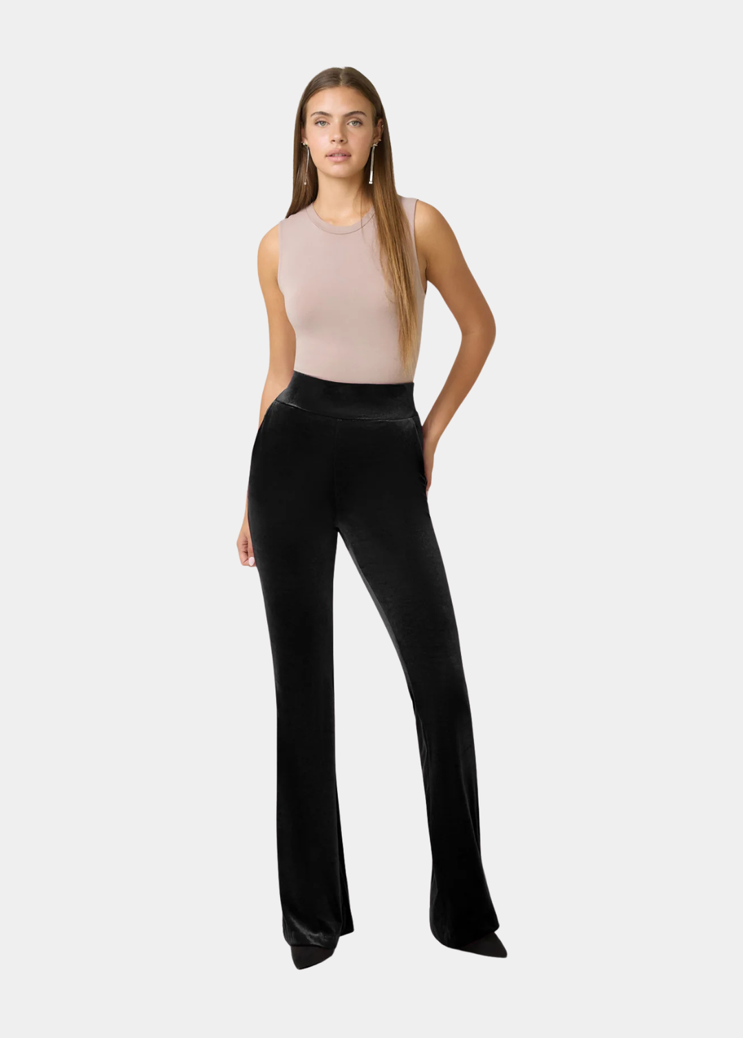 Tall Samara Flare Velvet Pants