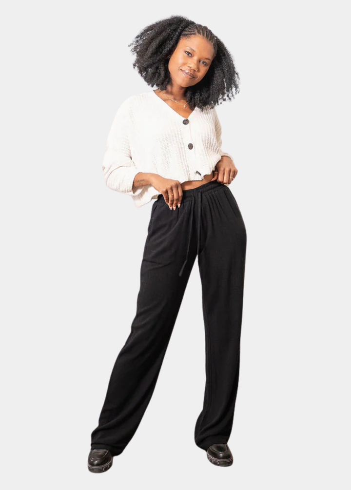 Tall Linen Blend Pants - Black