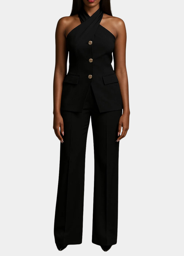 Tall Women's Halter Suit Pant - Black
