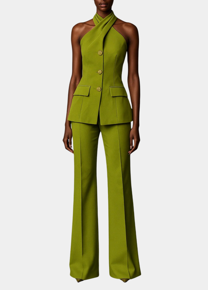 Tall Women's Halter Suit Pant - Green