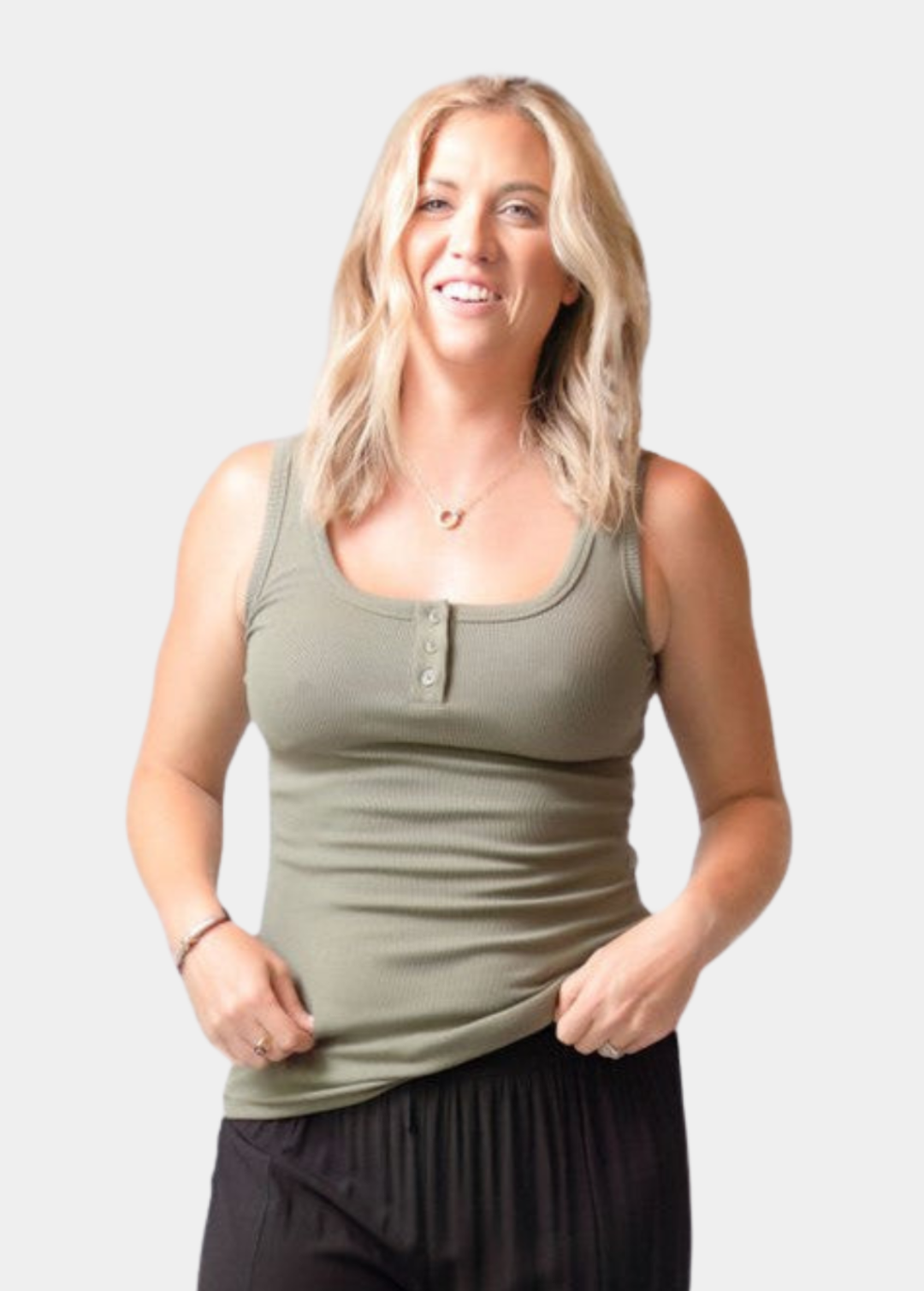 Tall Henley Tank Top