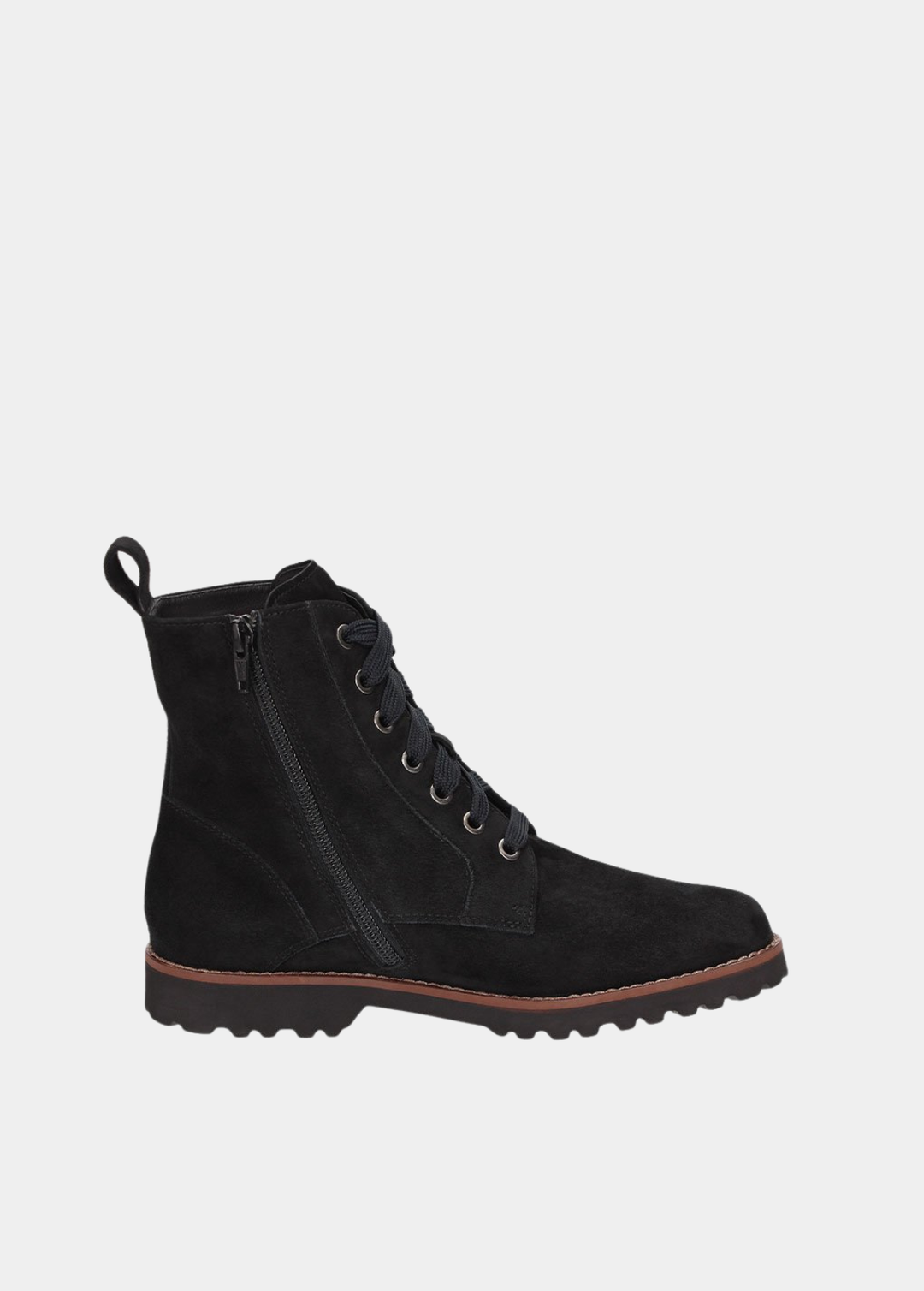 Sioux Premium Suede Lace-Up Boot - Black