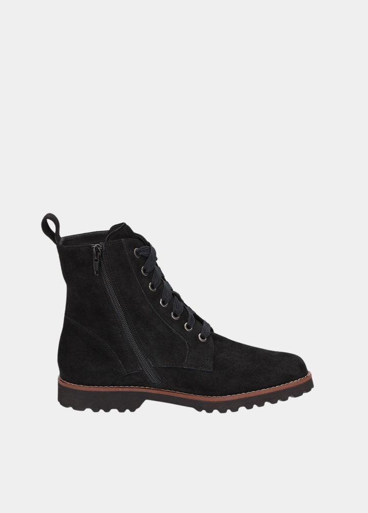 Sioux Premium Suede Lace-Up Boot - Black