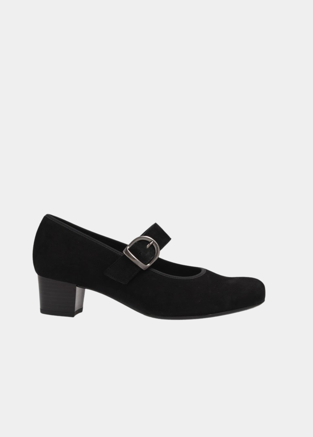 Semler Stylish Black Suede Mary Janes - Black