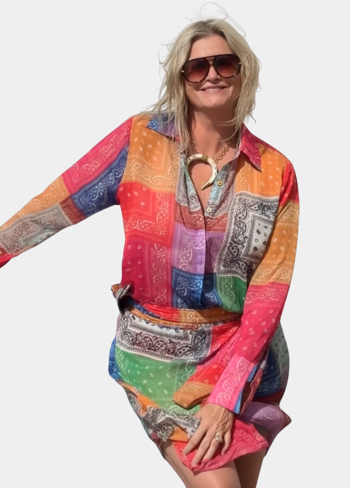 Bandana Patchwork Two-Piece Set