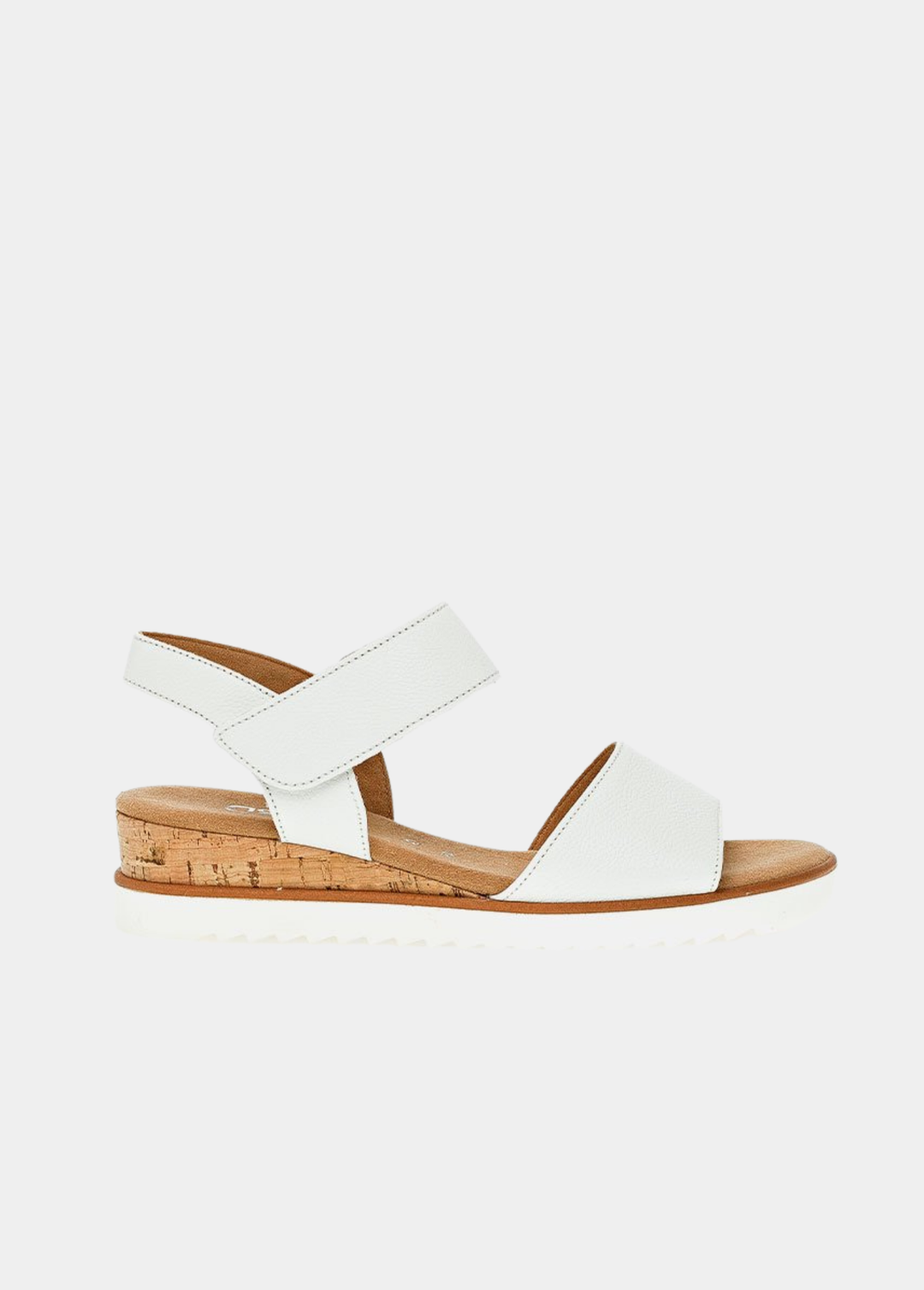 Gabor Stylish Leather Wedge Sandals - White