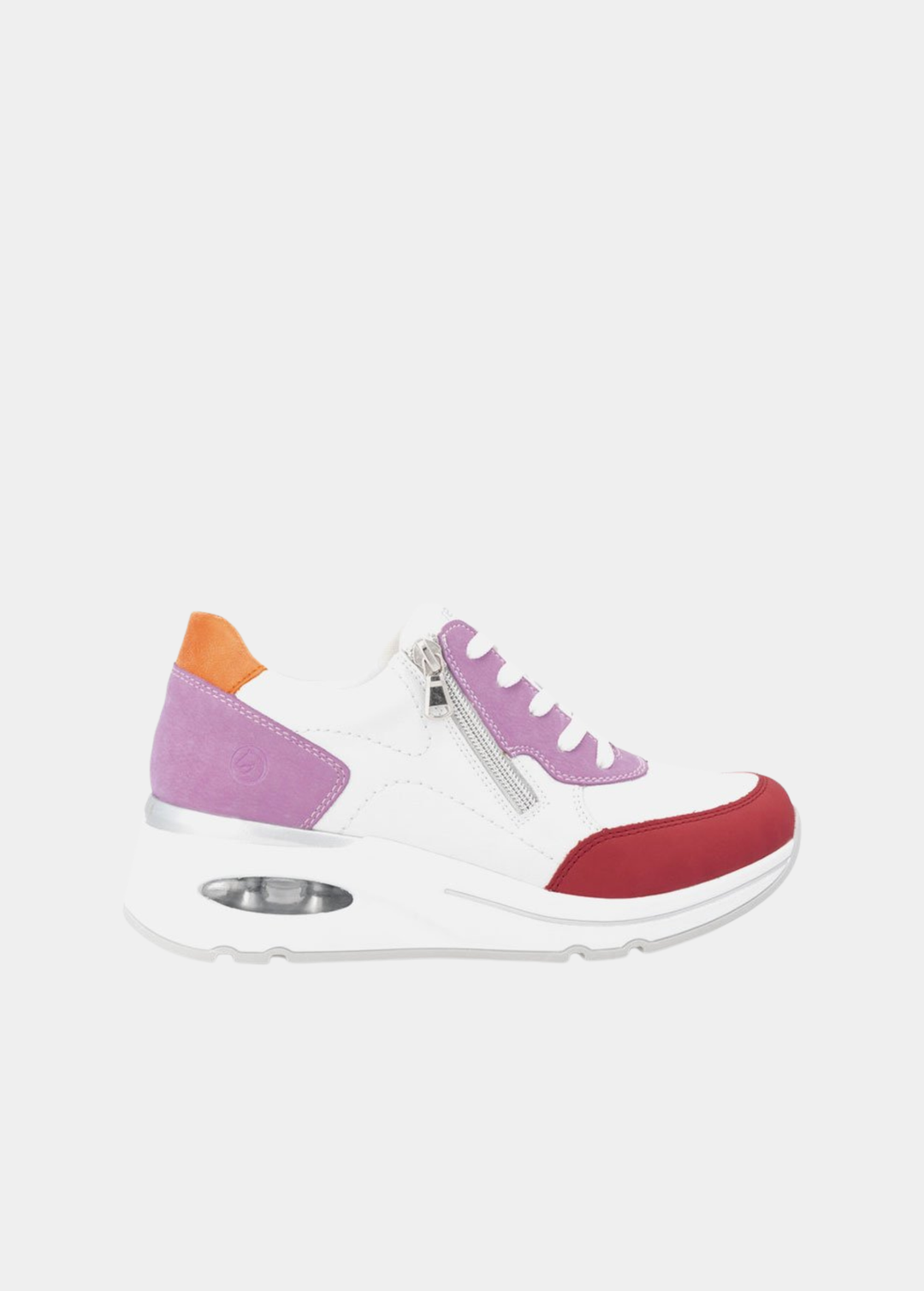 Remonte Colorful Combi Wedge Trainers - White