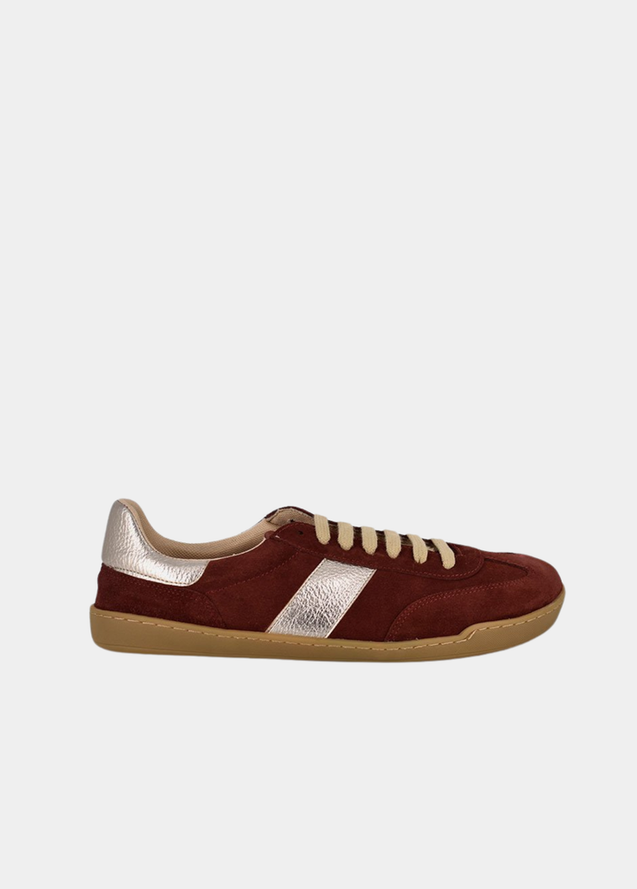 Emma Vintage Look Sneaker - Burgundy/Silver