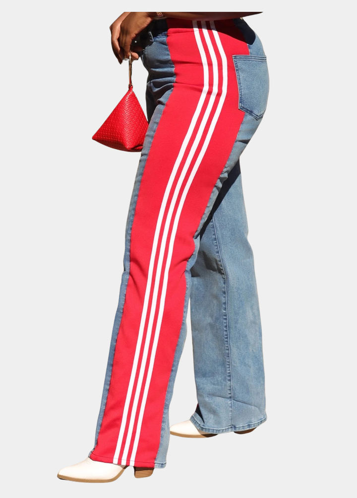 Tall Jeans - Red and White Stripe