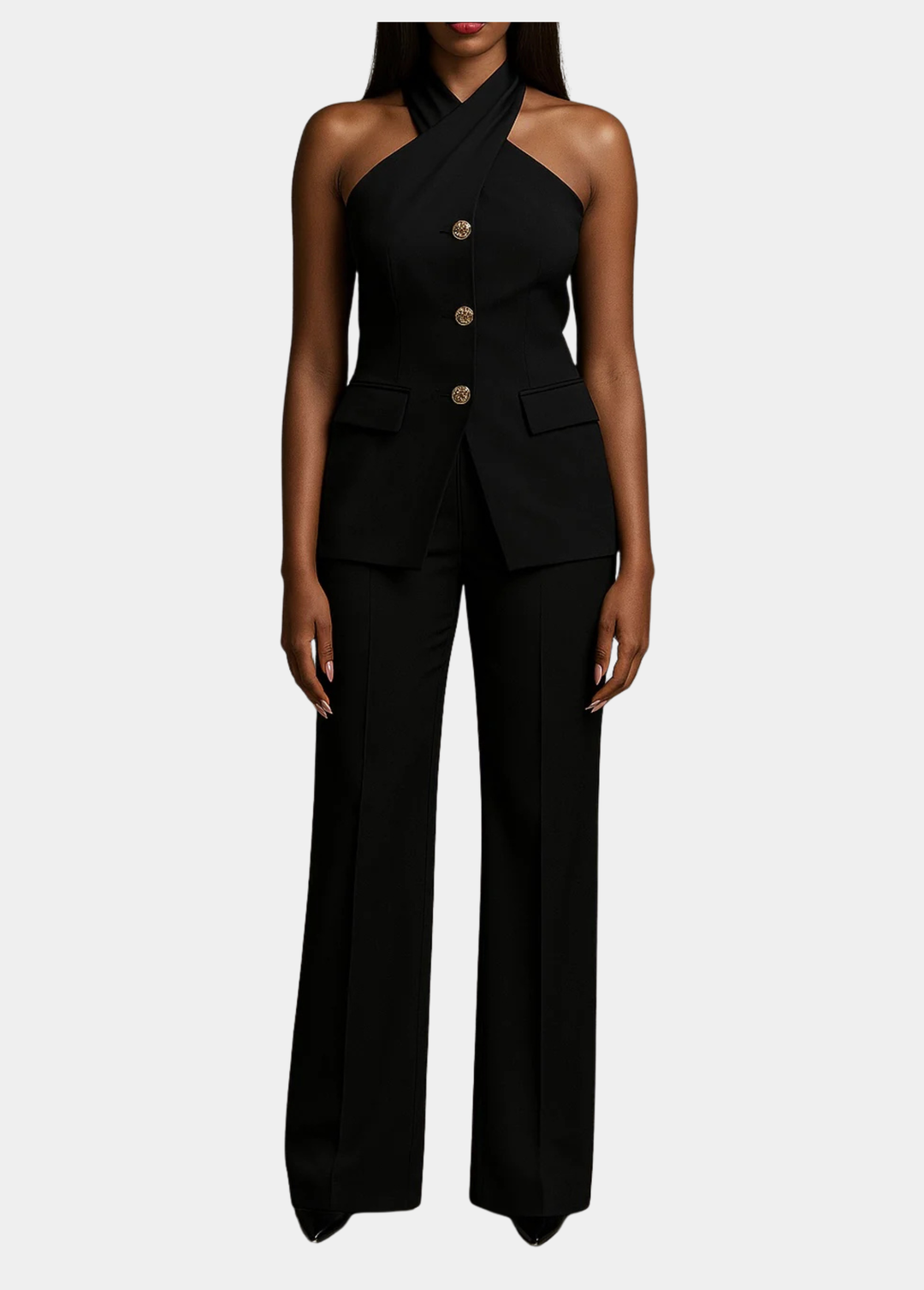 Tall Women's Halter Suit Pant - Black