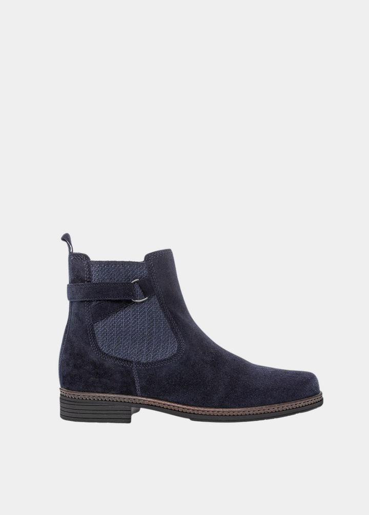 Gabor Premium Suede Ankle Boots - Navy
