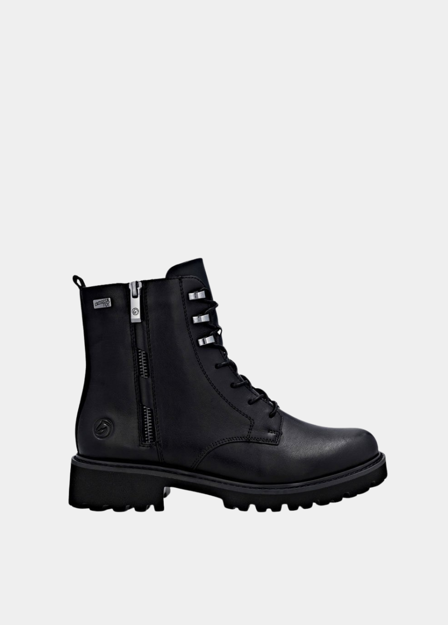 Remonte Fasionable Combat Boots - Black